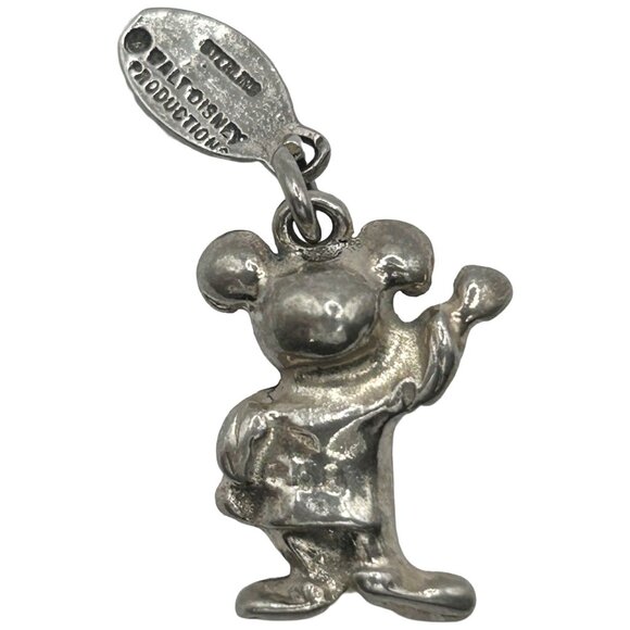 Vintage 925 Sterling Silver Disneyland 3D Mickey Mouse Charm - Walt Disney - Picture 2 of 3